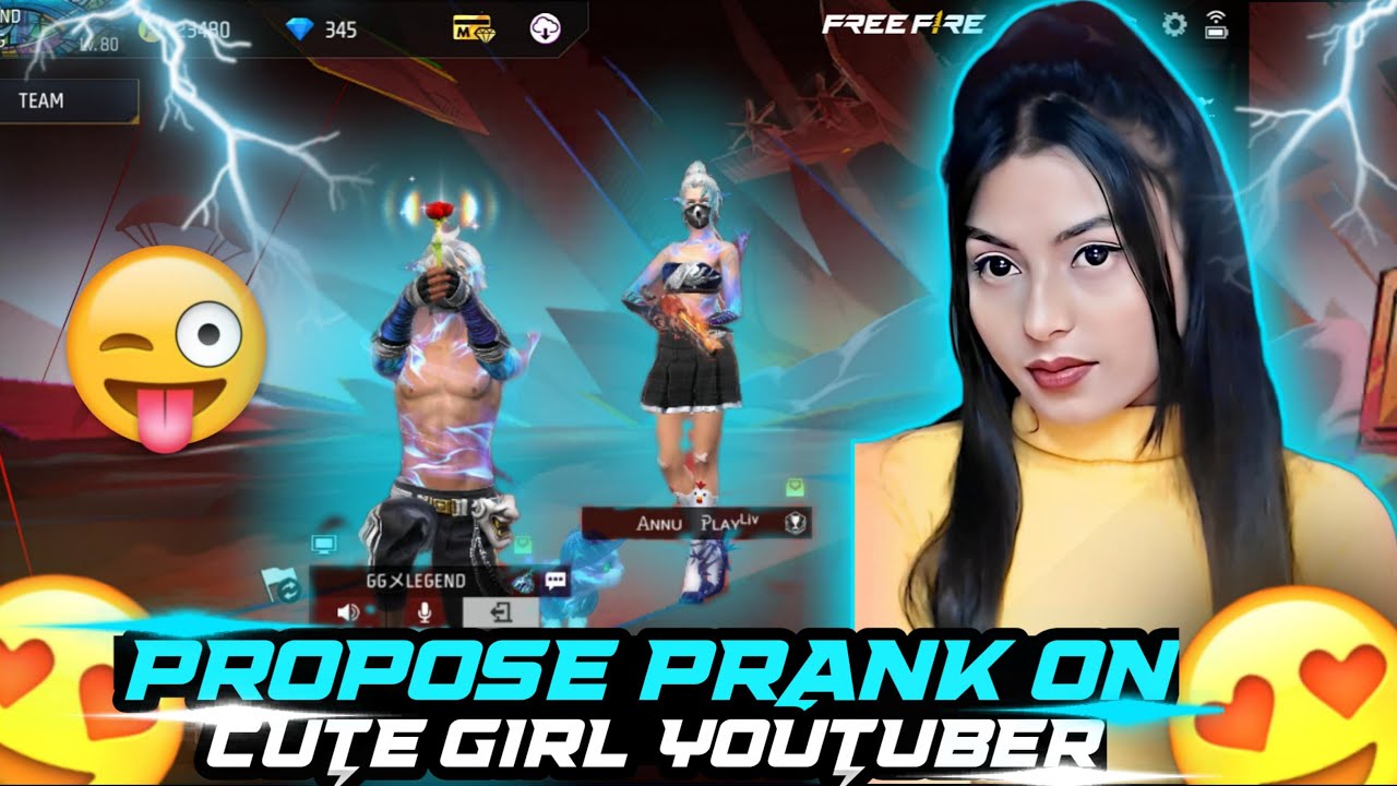 Propose Prank On Cute Girl Youtuberёяшн Garena Free Fire Freefire Love