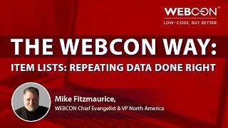 WEBINAR | Item Lists: Repeating Data Done Right