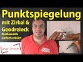 Point reflection with compass and set square - Mathematics - simply explained | Lehrerschmidt