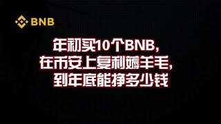 年初买10个BNB，在币安上复利薅羊毛，到年底能挣多少钱