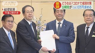 与党が政府に経済対策申し入れ　公明党は“10万円”(20/03/31)