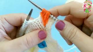 #تريكو غرزة ورق الشجر البارزة /غرزة الريشة/ knitting leave stitch tutorial