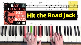 Joue Hit the Road Jack au piano (2 versions : débutant et avancée)