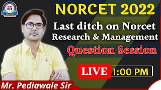 NORCET 2022  Research & Management Question Session By Mr. Pankaj Sir