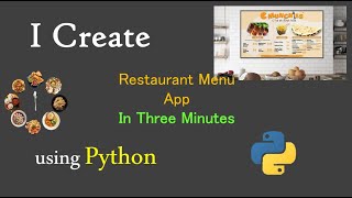 I CREATE RESTAURANT MENU APP IN 3 MIN | LEARN WITH MINI PYTHON PROJECT #python #beginners #coding