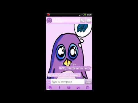 GO SMS Pro Tema Pingüino