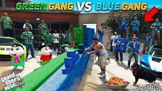 Shinchan Green Gang VS Franklin Blue Gang Divide Their House In GTA 5! | GTA 5 In Telugu