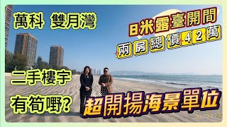 萬科【雙月灣】｜二手樓宇有筍嘢?｜超開揚海景單位｜8米露臺開間｜78㎡兩房總價42萬｜#惠州樓盤 #筍盤 #現樓 #海景房 #雙月灣#二手樓