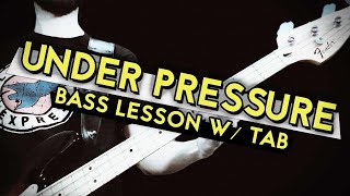 Queen - Under Pressure (Bass Lesson w/tab)