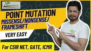 Point mutation and its types | Missense mutation | Nonsense mutation | Frameshift mutation