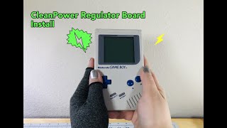 retrosix CleanPower Regulator Board Install - GameBoy DMG-01 Modding