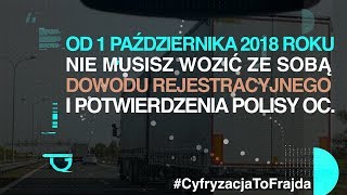 Ułatwienia dla kierowców. Do auta bez dowodu rejestracyjnego i potwierdzenia OC