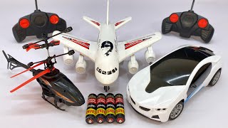 New Best RemoteControl RC Flying Helicopt\u0026 3D Light RC Car with a380 ModelAircraft Unboxing,Testing😍