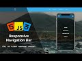 Animated Responsive Navigation Bar with Hamburger Menu || HTML, CSS & JavaScript