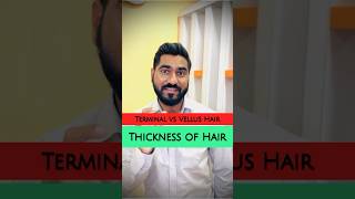 HOW THICK ARE - TERMINAL HAIR (thick) AND VELLUS (thin) HAIR? #hairgrowth #hairgrowthtreatment #hair