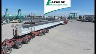 Lafarge Precast Edmonton Bridge Girder Loading Alberta Western Canada