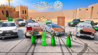 الاحتفال يوم التأسيس السعودي 1727 💚🇸🇦  😨🔥- شوف وش صار GTA V