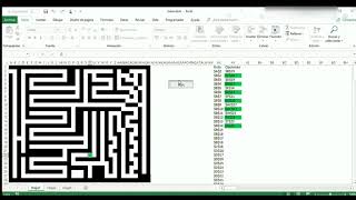 Maze solver Algorithms in Excel with Visual Basic Application VBA