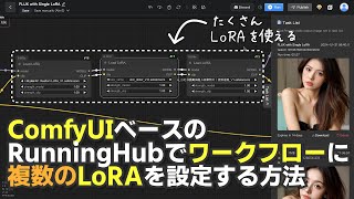 LoRAを複数利用する方法、無料で使えるComfyUIベースのRunningHubのワークフローで２つ以上のLoRAを使う方法を学ぼう！