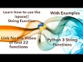 Learn how to use ISSPACE string function in python 3  in 2 minutes [2020]