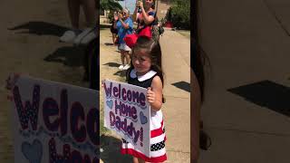 Little Girl Cries at Father's Military Homecoming