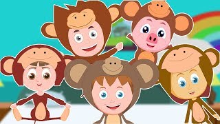 Five Little Monkeys | Nursery Rhymes For Kids | Baby Songs | Children Rhymes