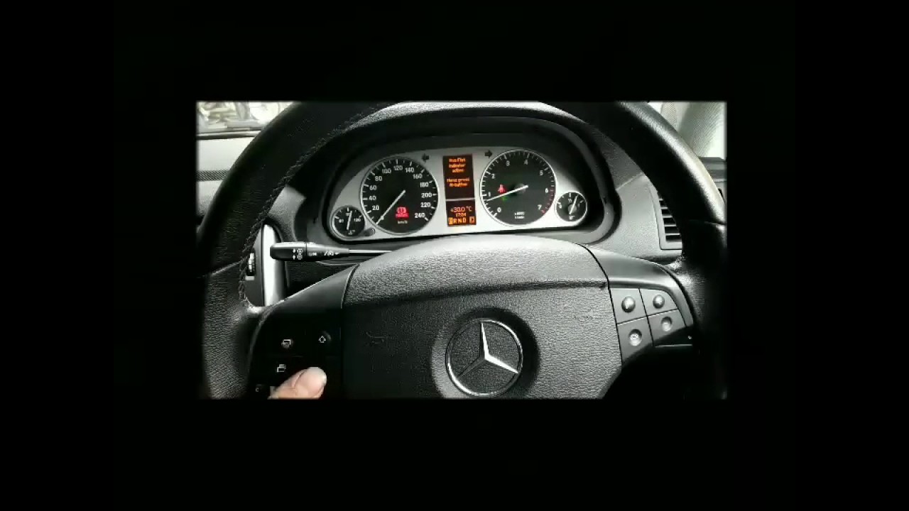 Mercedes-Benz B-class (W245) Reset Run Flat Indicator - YouTube