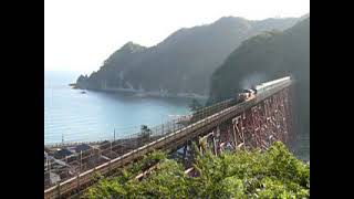 山陰本線 余部鉄橋＋寝台特急出雲