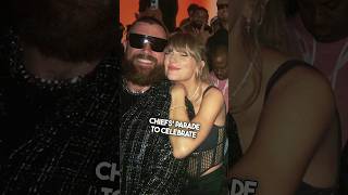 Travis Kelce defends Taylor Swift at Chiefs Super Bowl parade ❤️ #shorts #taylorswift #nfl