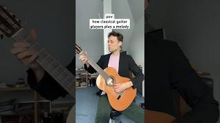 How classical guitar players play a melody