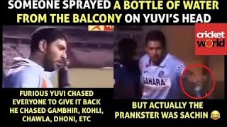 Indian Cricket Dressing Room Fun. Yuvraj Runs behind every cricketer ! Funny