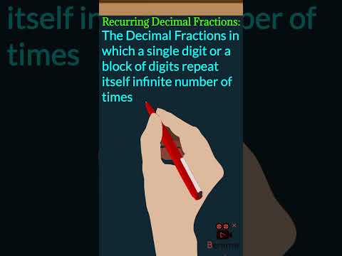 What is the meaning of recurring in maths?