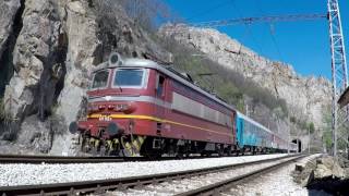 Bulgarian Railways - Various trains in the Iskar gorge