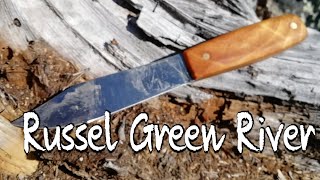 Russel Green River Knife, blade blank overview.