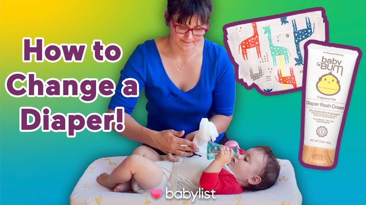 How To Diaper A Baby - Babylist - YouTube