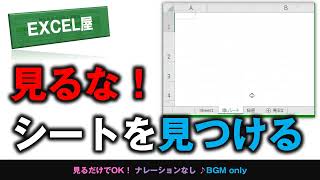 [EXCEL] 隠しシートの有無と再表示する方法