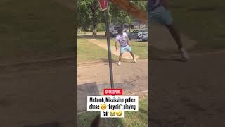 McComb, Mississippi police chase 🥴 they ain’t playing fair 🤣