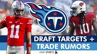 Tennessee Titans Draft Targets Ft. Quentin Johnson, Jalin Hyatt, Josh Downs + Titans Trade Rumors