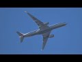 korean air cargo boeing 777 u0026 air china airbus a350 flying past my house