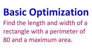 4.5A Basic Optimization Problems