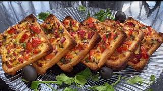 Easy Pizza Toast Recipe  BREAD PIZZA   CC all language