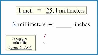 Convert 6 Millimeters to Inches