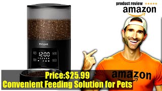 Buy Automatic Cat Feeders with Timer - 4L Cat Food Dispenser of 6 Meals with 10S Voice Recorder and