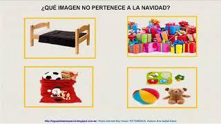 Busca el intruso en Navidad-Atención y vocabulario