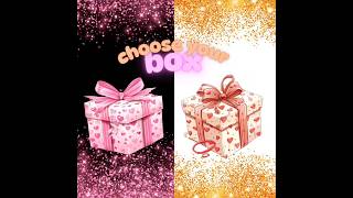 Choose your gift box🎁quiz😜select your Box☺️2box pink\u0026orange #chooseyourgiftbox #excitingchallenges