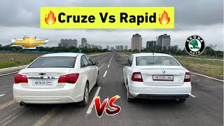 DragRace Chevrolet Cruze Vs Skoda Rapid 😈🔥