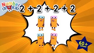 Numberblocks Kindergarten Math Fun! | 1 Hour Compilation | 123 - Numbers Cartoon For Kids