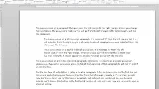 Paragraph Indents