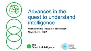 Advances in the quest to understand intelligence: Welcome by Dean Mavalvala, MIT School of Science