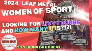 90 Second Box Break - 2024 Leaf Metal Women of Sport Hobby Box - Looking For Livvy Dunne